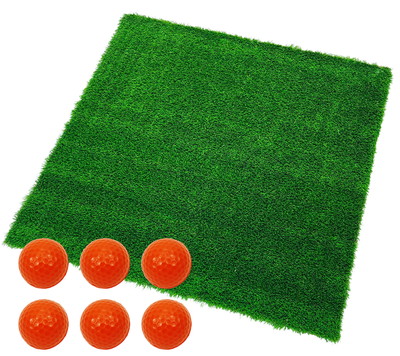 ゴルフマット 45mm ラフ芝 ゴルフ 練習 マット 120×120cm アイアン ショット アプローチ 練習用 Rough Turf 人工芝 室内 屋外 ラフ 芝生 ゴルフボール Pセット | Golf Style | 05