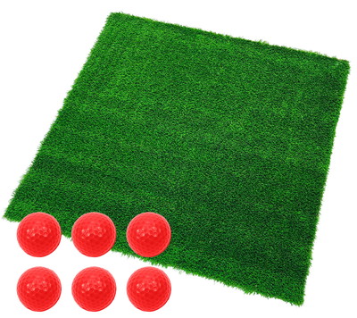 ゴルフマット 45mm ラフ芝 ゴルフ 練習 マット 120×120cm アイアン ショット アプローチ 練習用 Rough Turf 人工芝 室内 屋外 ラフ 芝生 ゴルフボール Pセット | Golf Style | 03