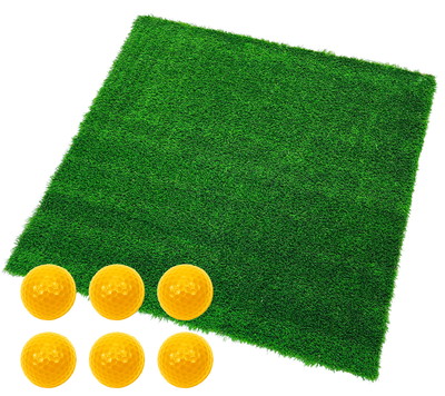 ゴルフマット 45mm ラフ芝 ゴルフ 練習 マット 120×120cm アイアン ショット アプローチ 練習用 Rough Turf 人工芝 室内 屋外 ラフ 芝生 ゴルフボール Pセット | Golf Style | 04