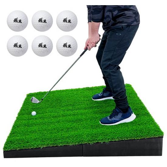 傾斜 ゴルフマット 120×120cm PGAプロと共同開発 特許取得済 ゴルフ 練習 マット 大型 斜面 アプローチ ショット 練習用 人工芝 ラフ芝 45mm 専用バッグ付き｜systemstyle｜02