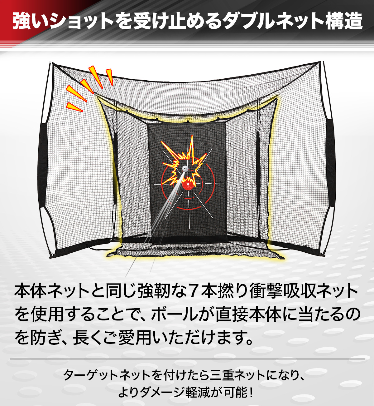 Golf Style ゴルフネット 大型ワイド 練習用 ネット 折りたたみ