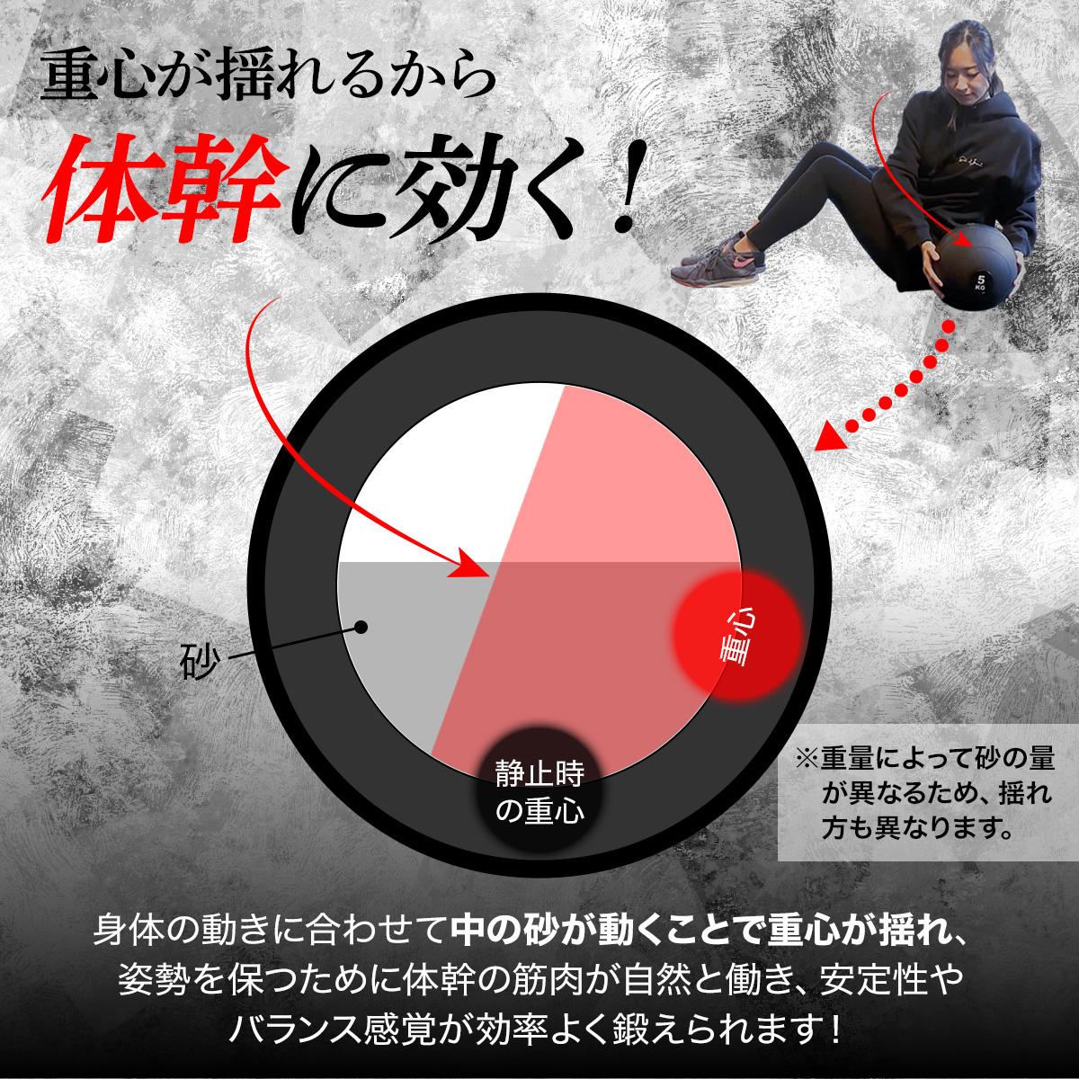 KaRaDa Style メディシンボール 5kg スラムボール ウェイト