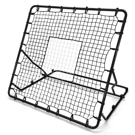 リバウンドネット サッカー 野球 リバウンダー ラダー バウンドネット クレイジーキャッチ 壁当て リフティング 1.2M×1.2M (高耐久タイプ/45撚り網)｜systemstyle｜02