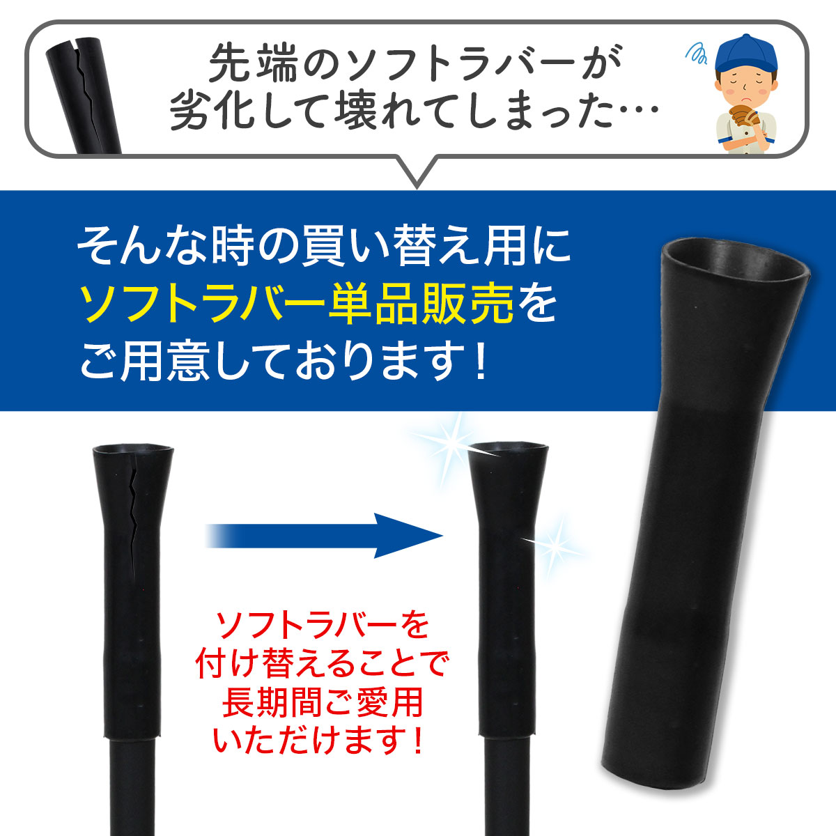 KaRaDa Style バッティングティー再生ラバータイプ 子供 47〜67cm 段階
