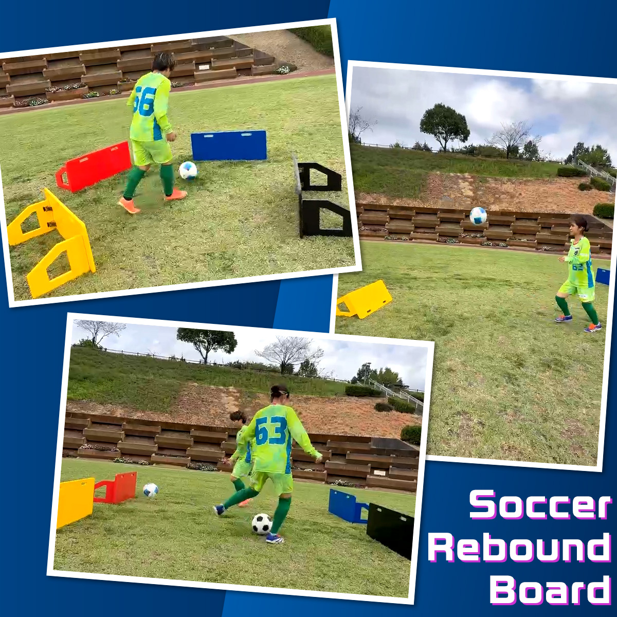 リバウンドボード サッカー 練習 壁打ち リバウンダー 角度調整 反復 コントロール トレーニング 基礎練 自主練 チーム クラブ リターン 壁打ち 折りたたみ式 | KaRaDa Style | 18
