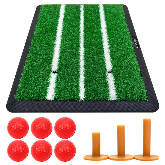 Golf Style ゴルフマット 白線 ゴルフ 練習 マット ゴム土台 素振り