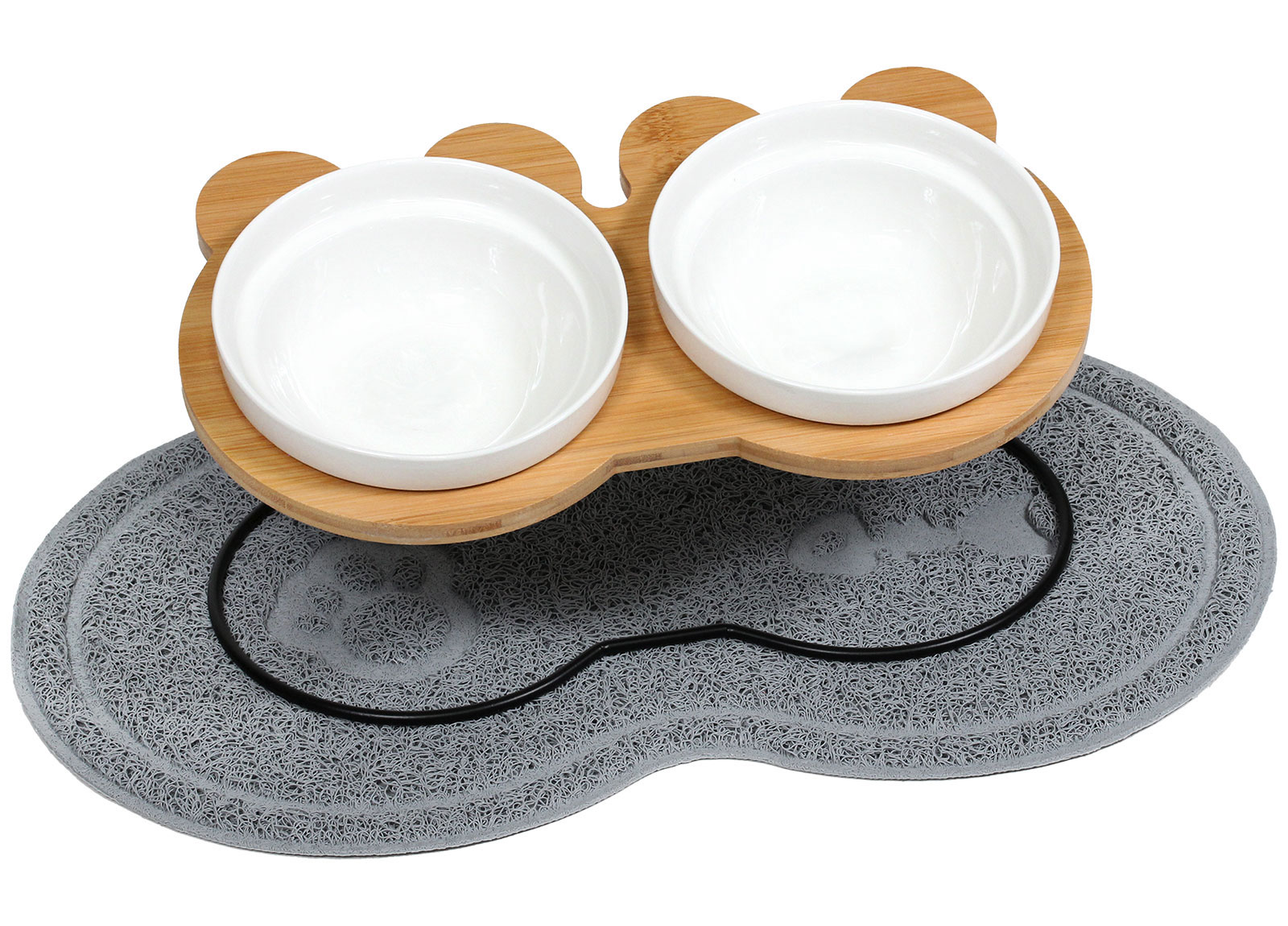 Pet Style えさ皿 ランチョンマット ∞型 セット 猫 犬 食器 餌入れ