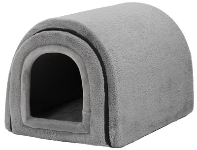 ドーム型 犬 猫 ハウス ベッド マット ペットベッド ドームハウス 冬用 折りたたみ 猫ハウス 犬ハウス 室内 冬 ふわふわ 暖か おしゃれ ペットハウス Lサイズ