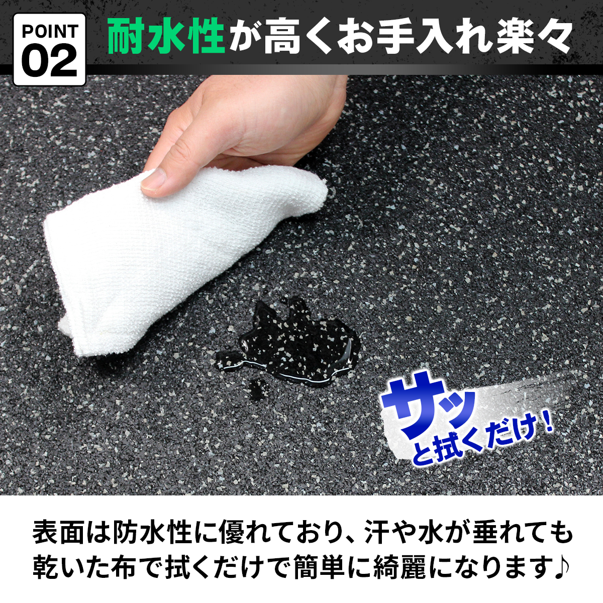 ゴムチップマット ジム マット 25mm ゴム フロアマット 防音 衝撃吸収 筋トレ トレーニングマット ラバーマット 重量器具 ダンベル 50×50cm 20枚セットの画像