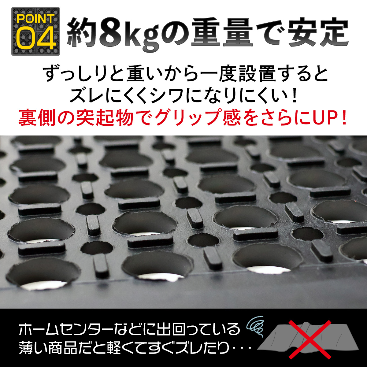 Golf Style 滑り止めマット 屋外 90×150cm 玄関 すべり止め 傾斜付き