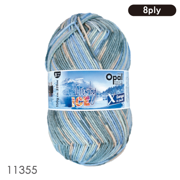 毛糸 Opal オパール 靴下用毛糸 Xlarge Frosty ICE 8ply（フロスティアイス）11350 11351 11352 11353  11354 11355［毛糸］［Opal］