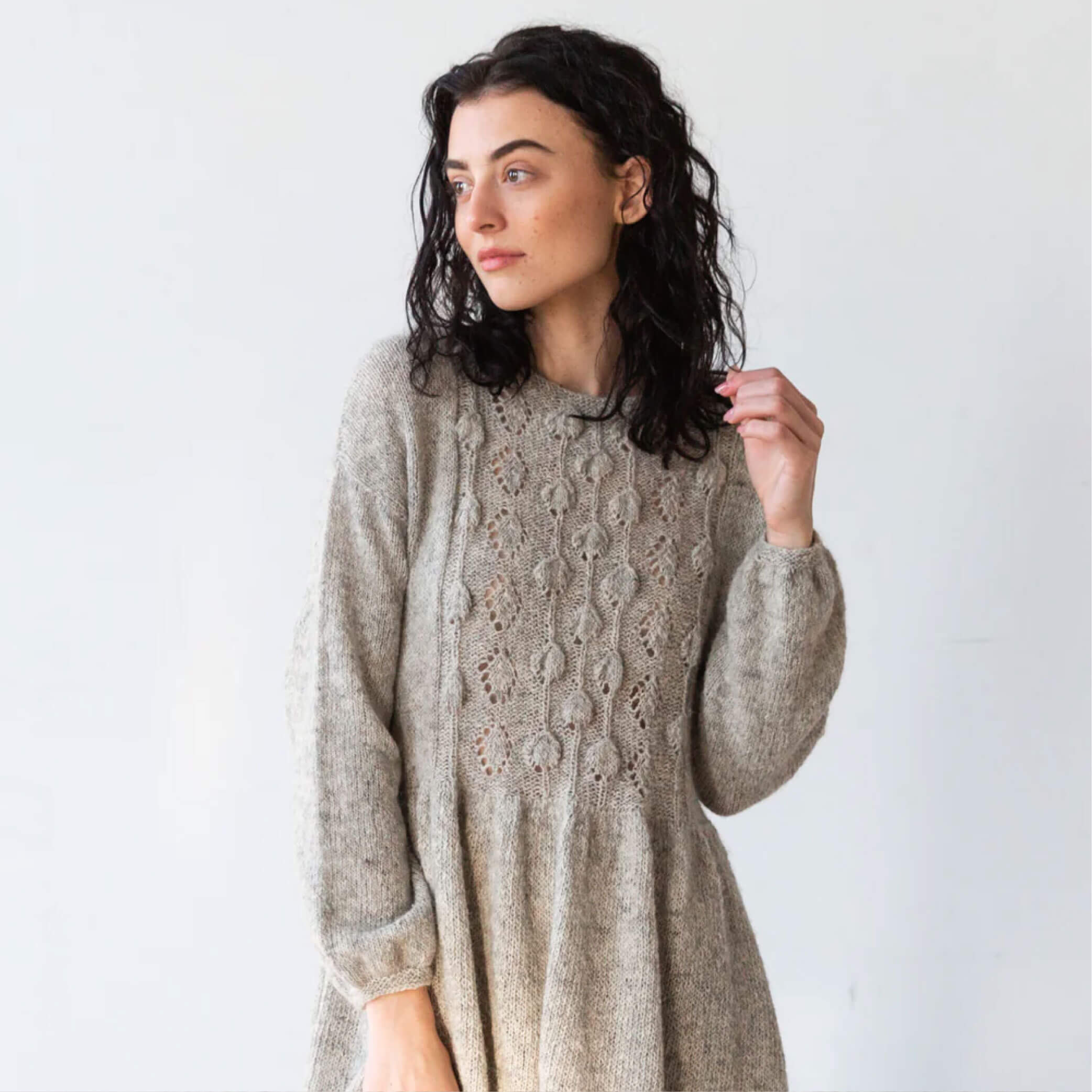SWEETFERN ニットワンピース レシピ【Owlet】【Quince&Co】【seeknit】【編み図】【パターン】【ニットワンピース】☆レシピ｜syugei
