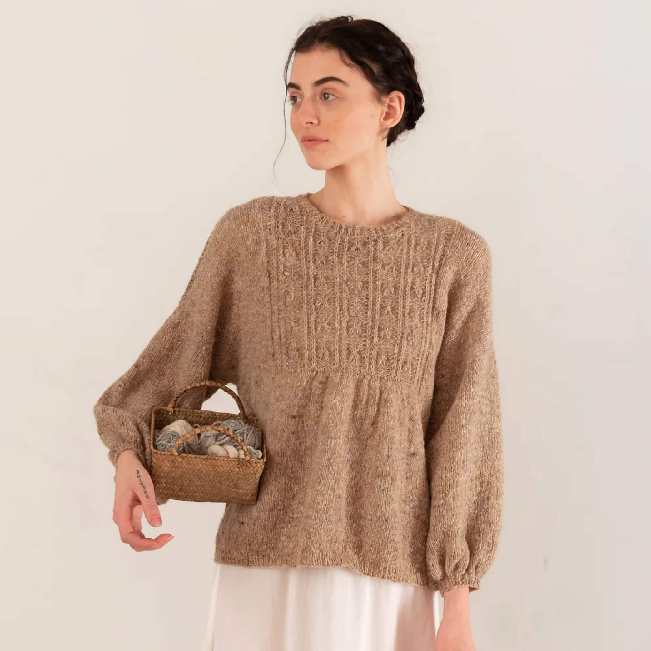 HONEYSUCKLE セーター レシピ【Owlet】【Quince&Co】【seeknit】【編み図】【パターン】【セーター】【チュニック】☆レシピ｜syugei