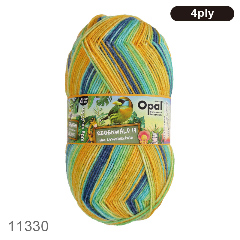 Opal Regenwald 19 4-ply（レーゲンヴァルド19）11330, 11331, 11332