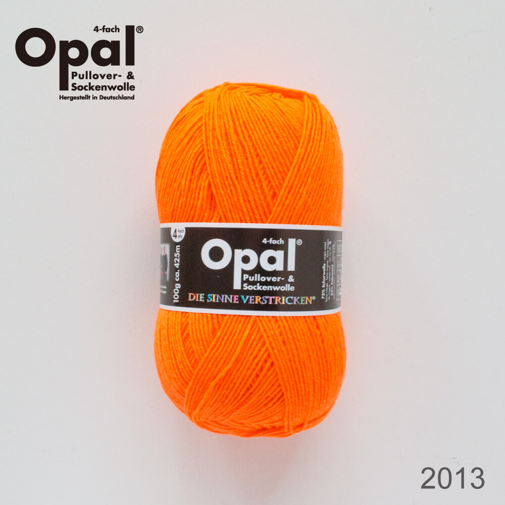 Opal Uni 2013 ネオンオレンジ / ソックヤーン 靴下用毛糸 てあみ