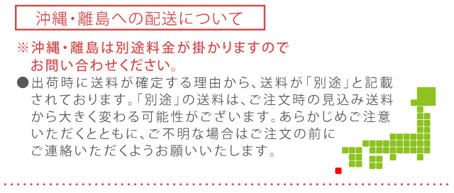 注意事項　沖縄・離島別途送料