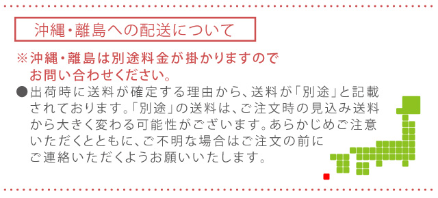 注意事項　沖縄・離島別途送料