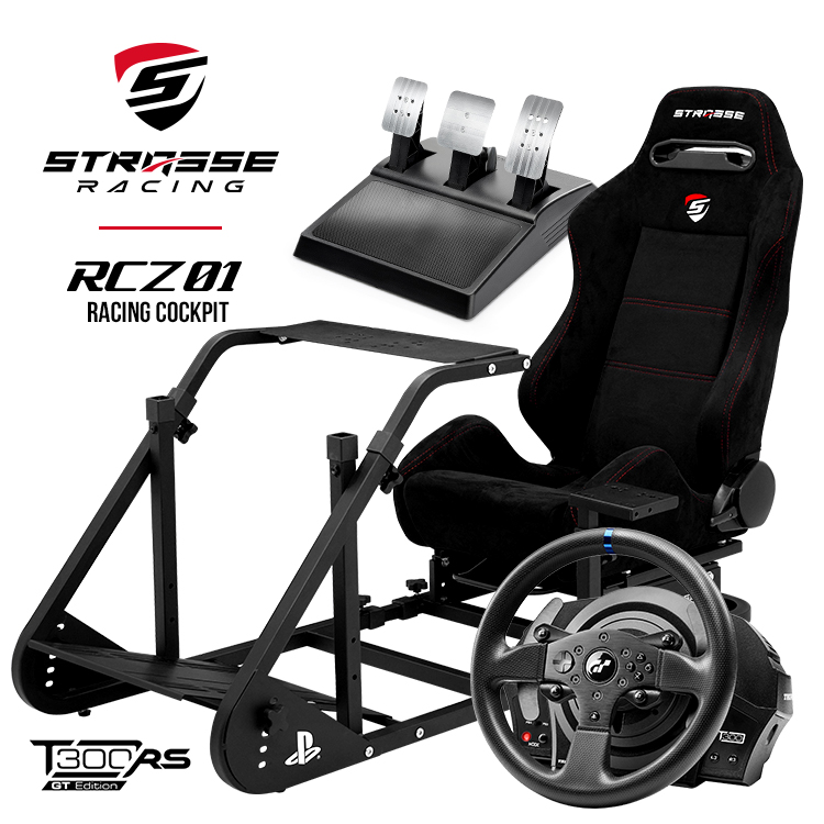 STRASSE RCZ01+T300RS GT Edition 2点セット ハンコン スラストマスター Thrustmaster  ハンドルコントローラーとレーシングコックピットのセット [国内正規品]