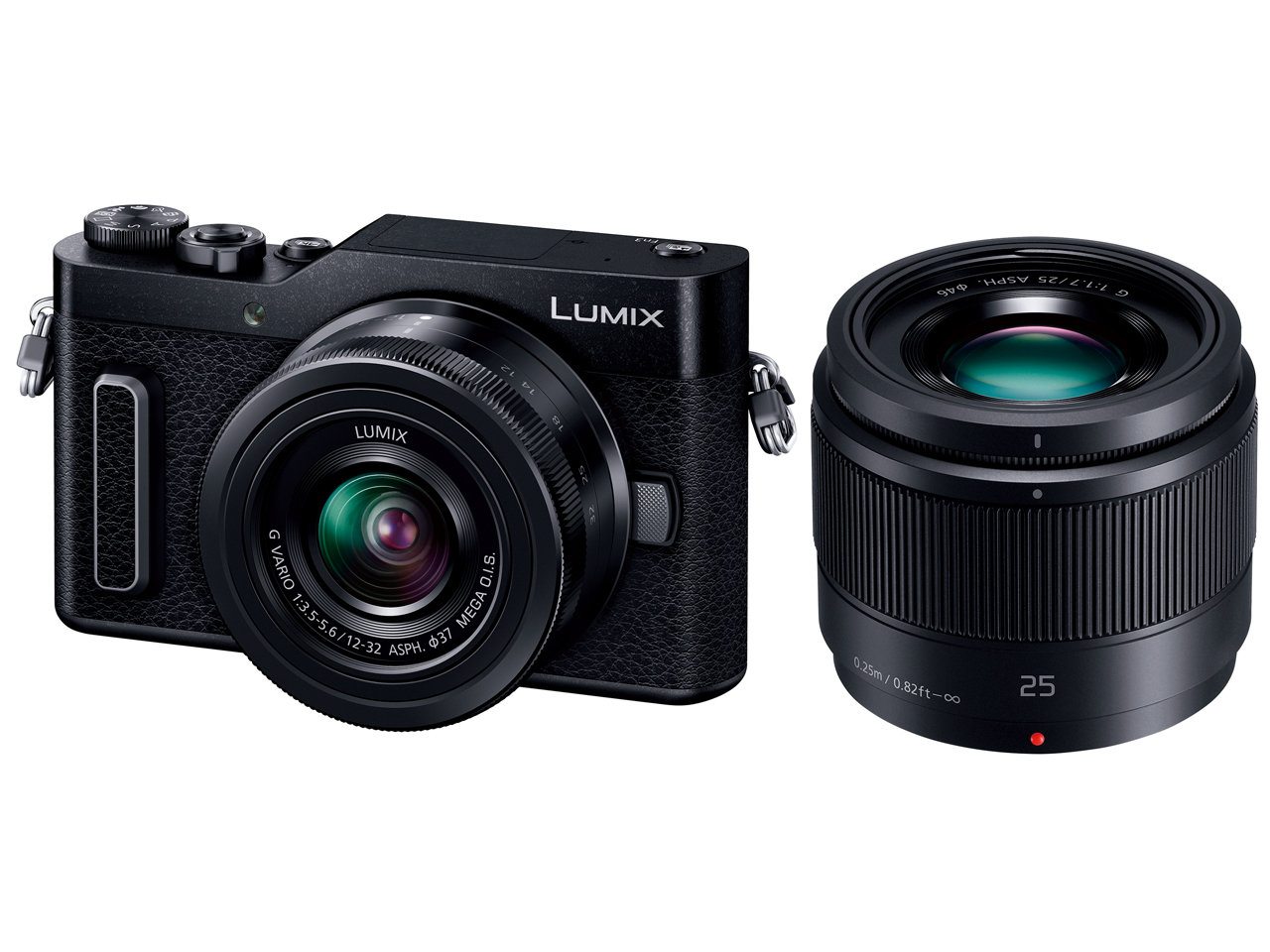 Panasonic ミラーレス一眼カメラ LUMIX DC-GF10W-K ダブルレンズキット [ブラック] 即納OK