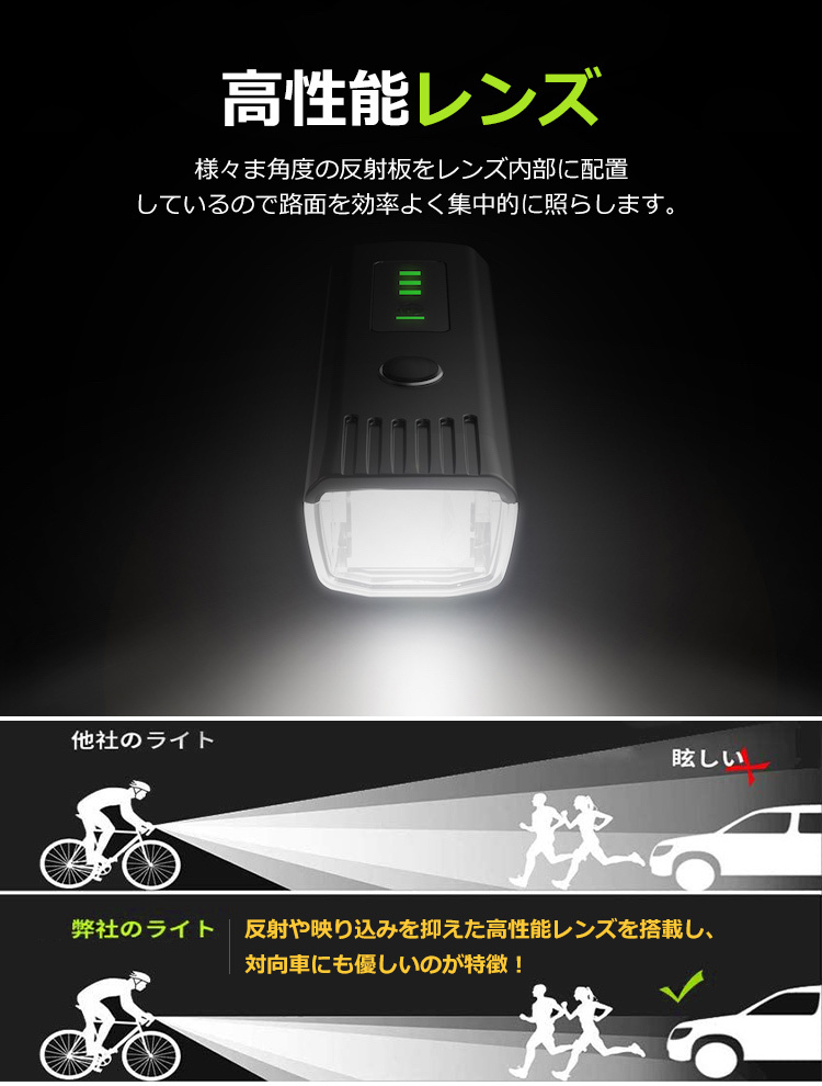2in1セット 自転車 最大 オフ ライト Usb充電式 テールライト ヘッドライト 自動点灯 Ipx4防水 4段階点灯 高輝度 Ledライト ランプ 前照灯 ロードバイク フロント用