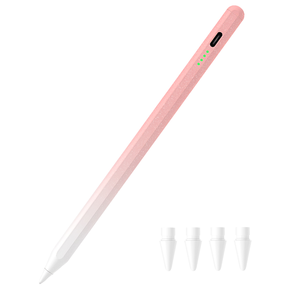 交換ペン先4個付き】iPad タッチペン スタイラスペン 残量表示 iPad