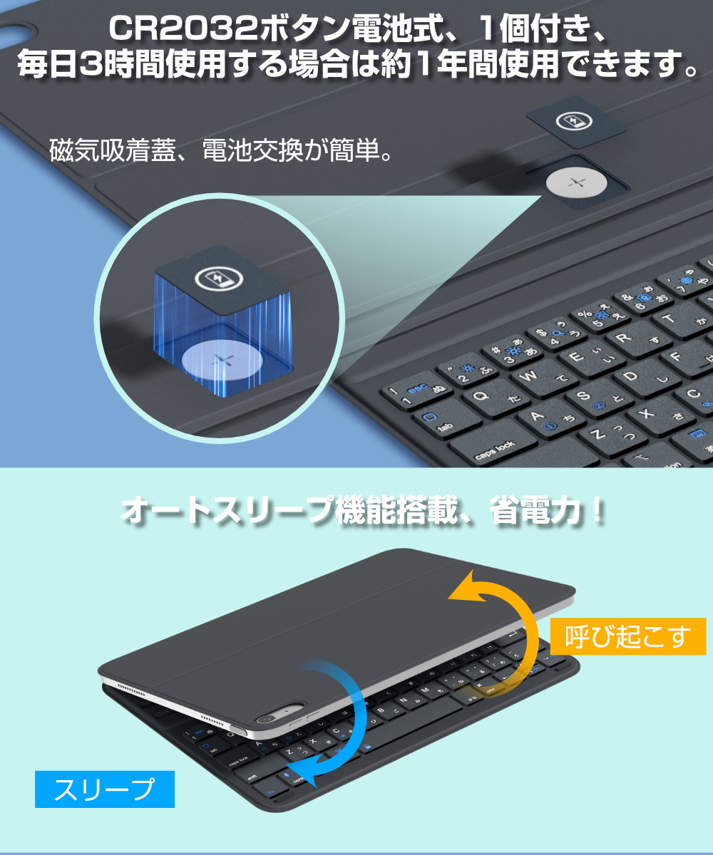 iPad A16 第11世代 キーボード ケース 日本語配列 第10世代 10.9インチ