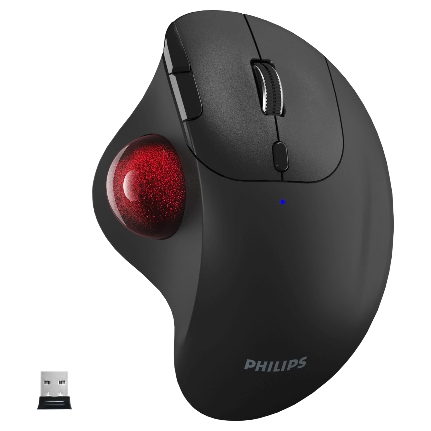 フィリップス ワイヤレスマウス トラックボール 静音 Bluetooth+2.4GHz
