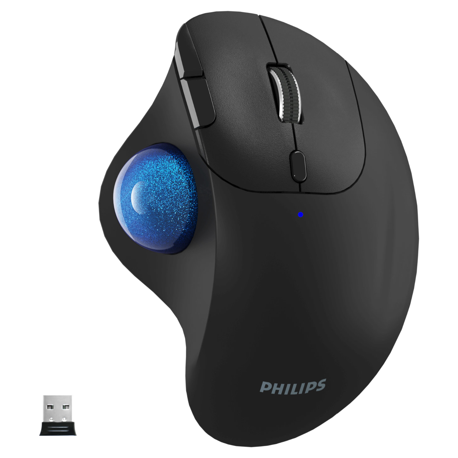 フィリップス ワイヤレスマウス トラックボール 静音 Bluetooth+2.4GHz