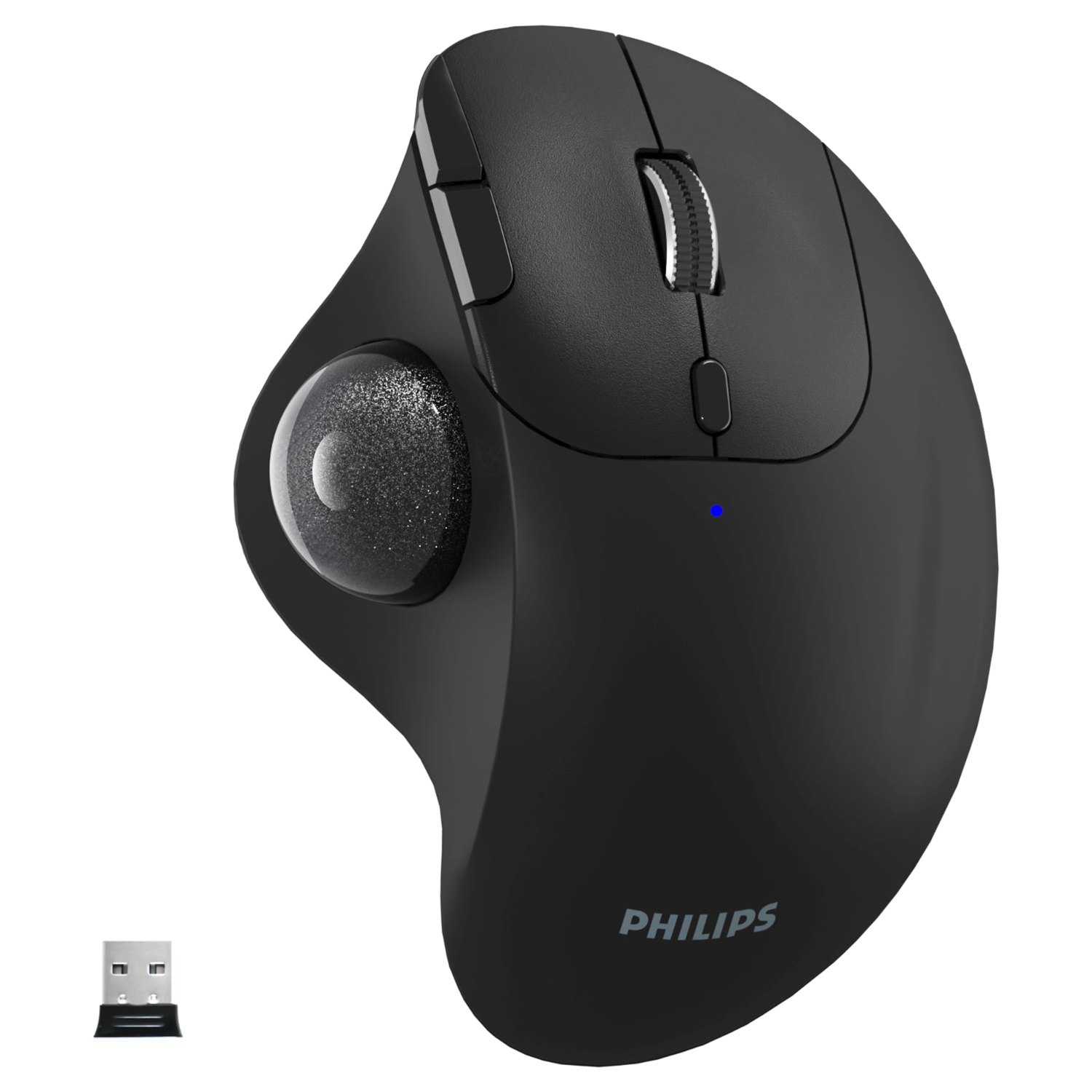 フィリップス ワイヤレスマウス トラックボール 静音 Bluetooth+2.4GHz