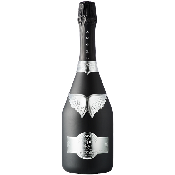 ギフト ワイン エンジェル シャンパン ブラック ANGEL CHAMPAGNE NV Brut Black 白 発泡 750ml 専用ケース入り フランス シャンパーニュ シャンパンの画像