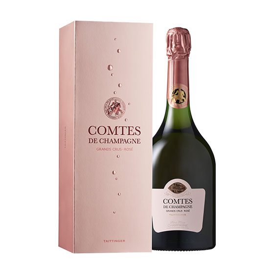ギフト プレゼント ワイン テタンジェ コント・ド・シャンパーニュ ロゼ 2012ボックス入り 750ml グラス2脚付き サッポロビール 無料包装ラッピング シャンパンの画像
