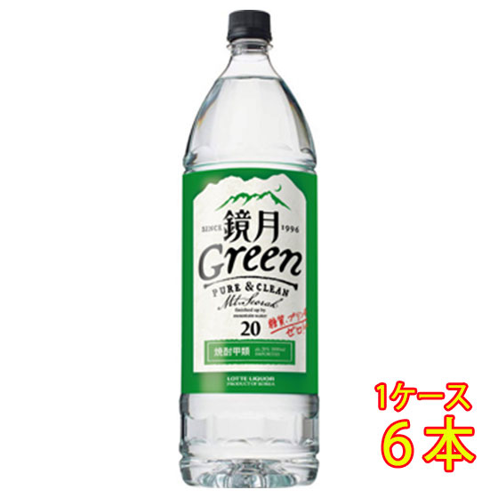 プレゼント ギフト サントリー 鏡月 Green 20度 1800ml 6本 焼酎 甲類 業務用 ペットボトル ケース販売｜syurakushop