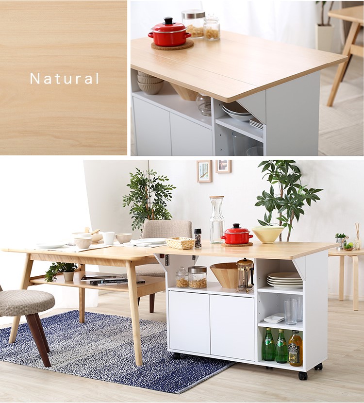 キッチンワゴン キャスター付きワゴン 収納 キッチンラック テーブル