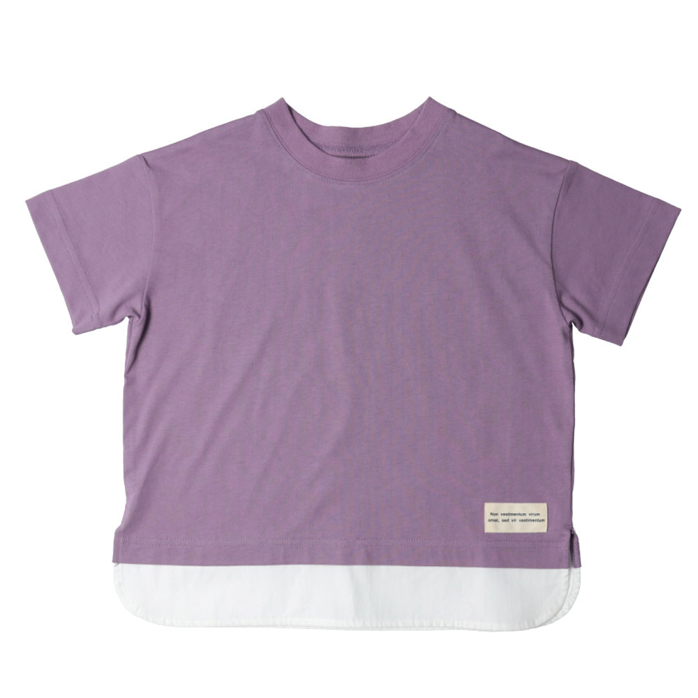重ね着風tシャツ 半袖 無地 メンズ レディース ユニセックス 親子 家族 ペアルック お揃い フェイクレイヤード Tシャツ T 0102a T 2 通販 Yahoo ショッピング