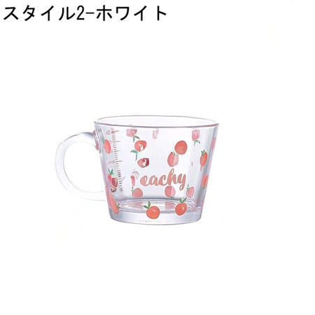 耐熱 グラス マグ コップ ガラス かわいい 食器 おしゃれ 390ml マグカップ 持ち手 保温 計量カップ 透明 花柄 ガラス製 北欧 保存容器 シンプル 引越し 出産｜t-8-store｜04