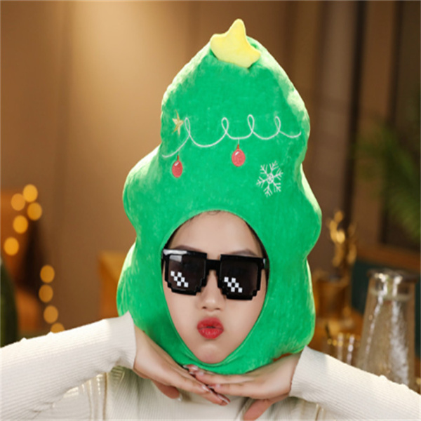 クリスマスツリー 着ぐるみ ヘッドカバー コスプレ コスチューム 仮装 被り物 ぬいぐるみ帽子 クリスマス お祝い パーティー ドレスアップ おもしろ