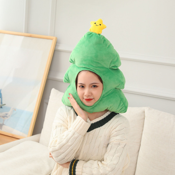 クリスマスツリー 着ぐるみ ヘッドカバー コスプレ コスチューム 仮装 被り物 ぬいぐるみ帽子 クリスマス お祝い パーティー ドレスアップ おもしろ