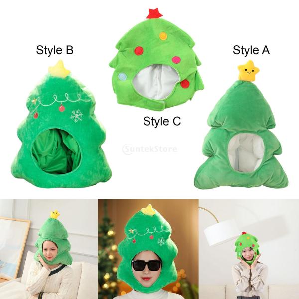 クリスマスツリー 着ぐるみ ヘッドカバー コスプレ コスチューム 仮装 被り物 ぬいぐるみ帽子 クリスマス お祝い パーティー ドレスアップ おもしろ