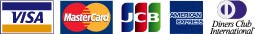VISA/MASTER/JCB/AMEX/Diners