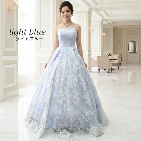 カラードレス ピンク 青 紫 演奏会用ドレス パステルカラー ロング