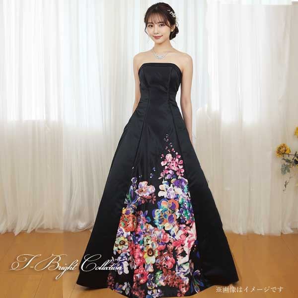 ゴールド刺繍フラワー、ロングドレス 、ブラック、エレガント、カラードレス、演奏会 カラードレス 黒 演奏会ドレス 発表会ドレス ブラック ロングドレス