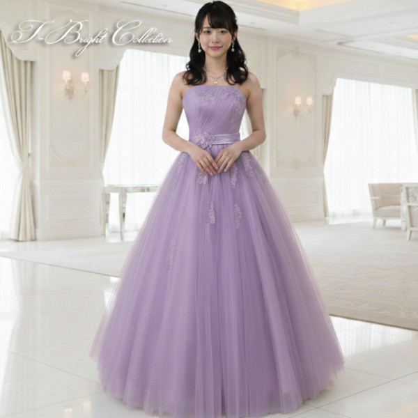 カラードレス 演奏会ドレス 水色 ピンク 紫 緑 舞台衣装 推し活フォト