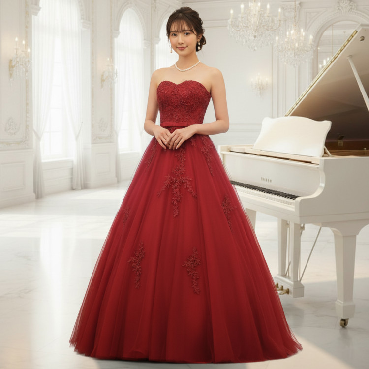 カラードレス  赤 青 紫 ピンク 演奏会ドレス 発表会ドレス ロングドレス  結婚式 二次会  舞台衣装 ステージ衣装　カラオケ 編み上げ  6830-4co |  | 05