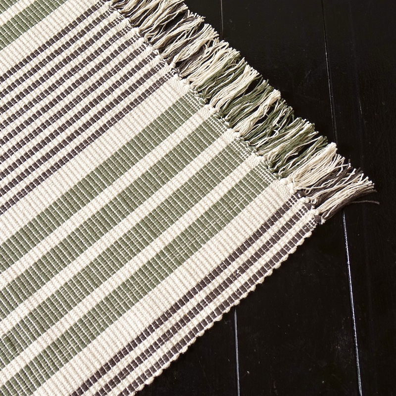 Madam Stoltz Striped Cotton Runner コットン ラグ ストライプ ボーダー 長方形 70x160 |  | 02
