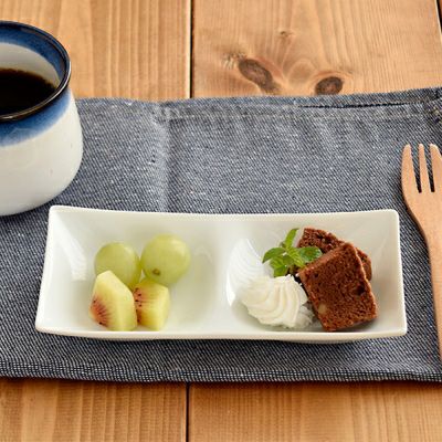 ビュッフェプレート 9品皿 ホワイトグッドデザイン賞 大皿 角皿