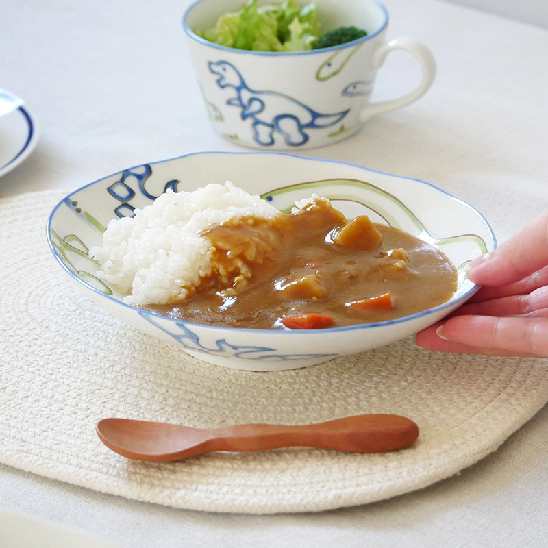 楕円カレー皿 19.5cm KIDSアニマル かわいい こども用 こども食器