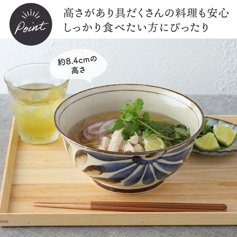 ラーメンどんぶり 18.5cm 民彩 陶器