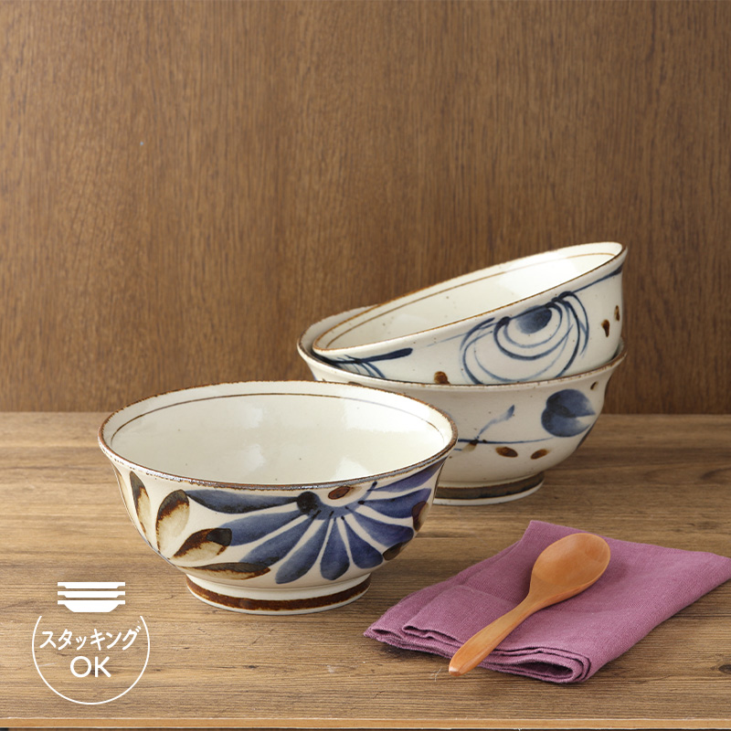ラーメンどんぶり 18.5cm 民彩 陶器