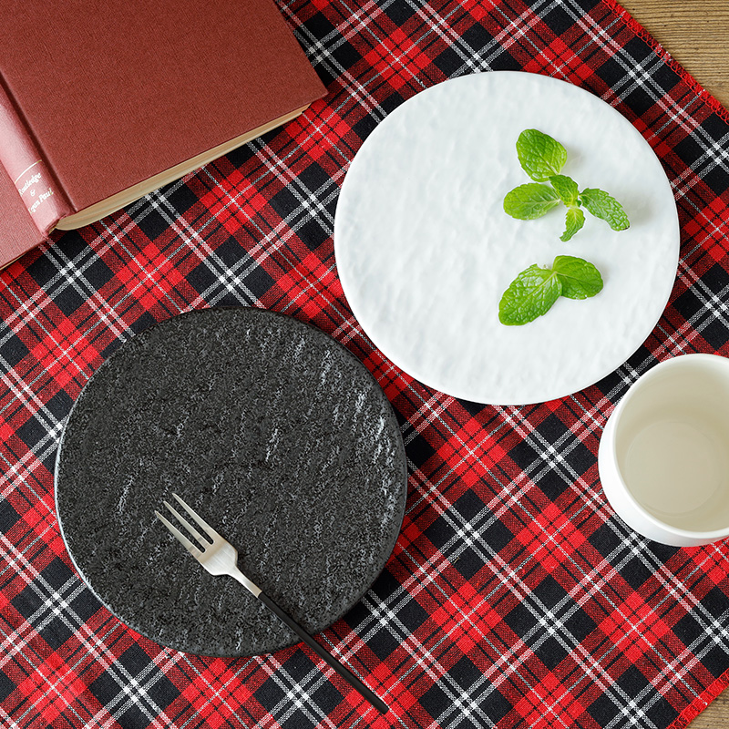 フラットプレート 17cm スレート調 ホワイト プレート お皿 皿 食器 洋食器