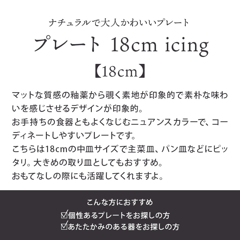 プレート 18cm icing 